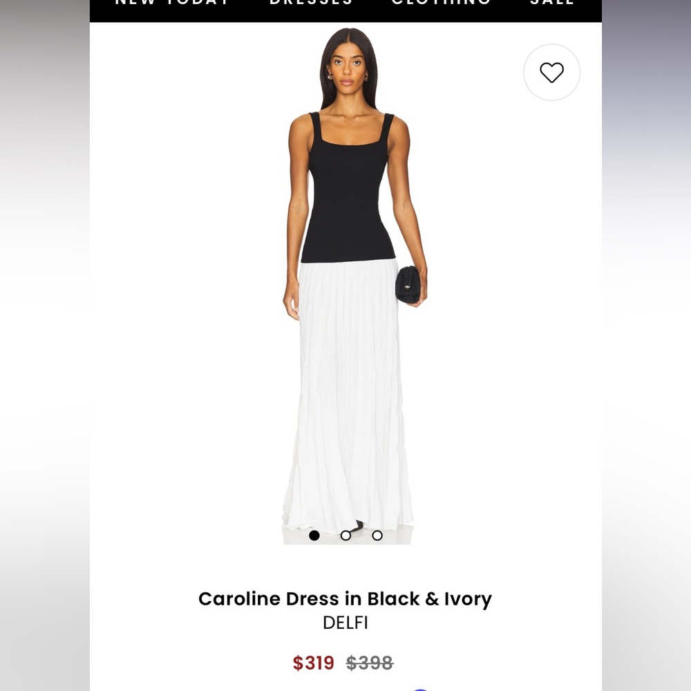 Delfi Black and White Maxi Dress